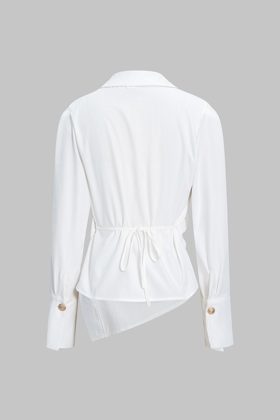 Halenka s dlouhým rukávem, asymetrickým zadním dílem a výstřihem do V